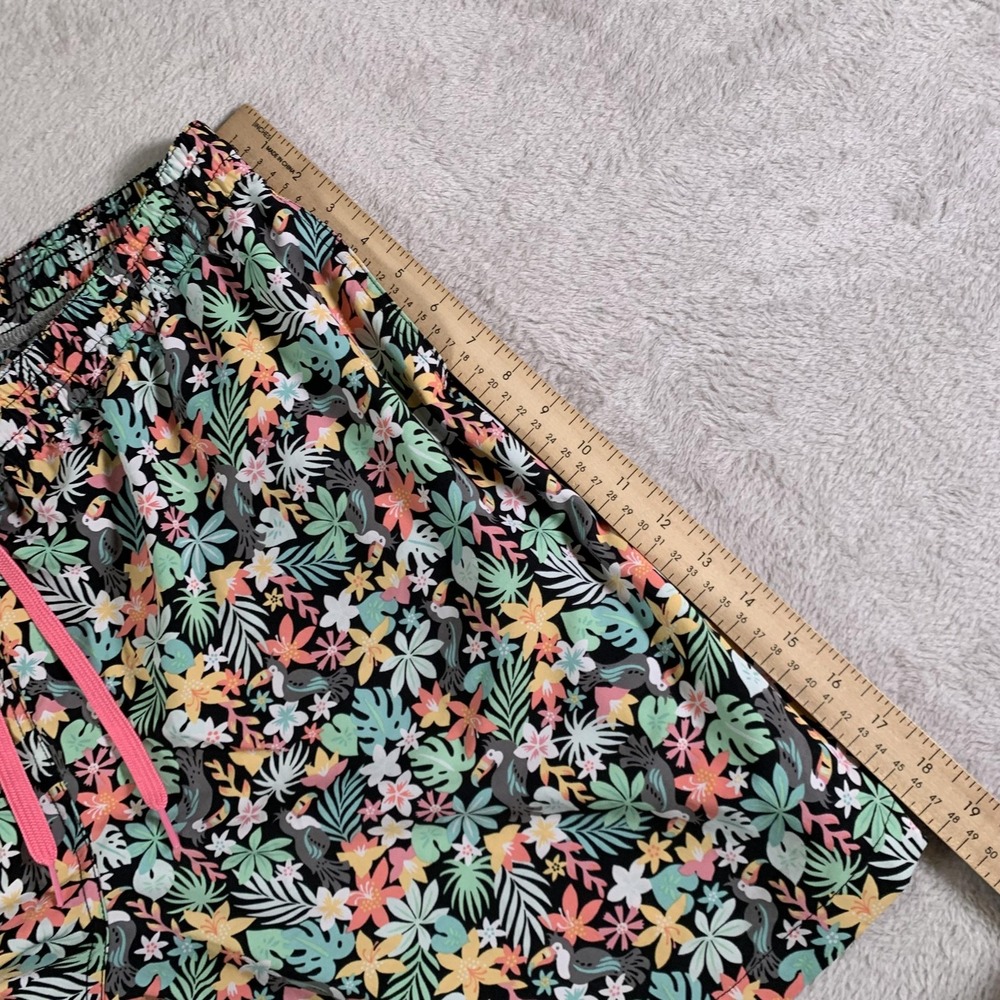 Chubbies‎ Shorts Mens 2XL Black Tropical Floral Swim Trunks Drawstring Lined - Picture 7 of 11